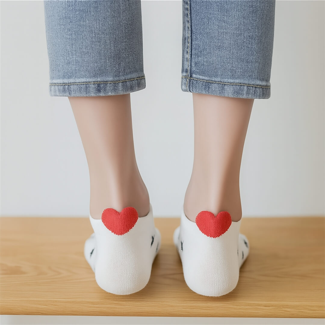 5 paires de chaussettes coeur Love et Nounours